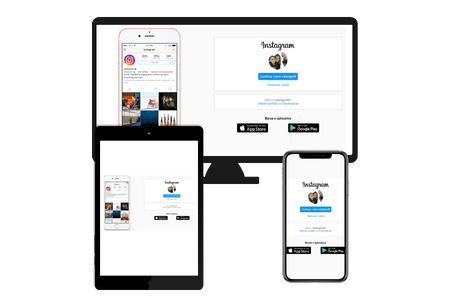 Imagem do projeto 'Clone da página de login do Instagram' 100% responsivo